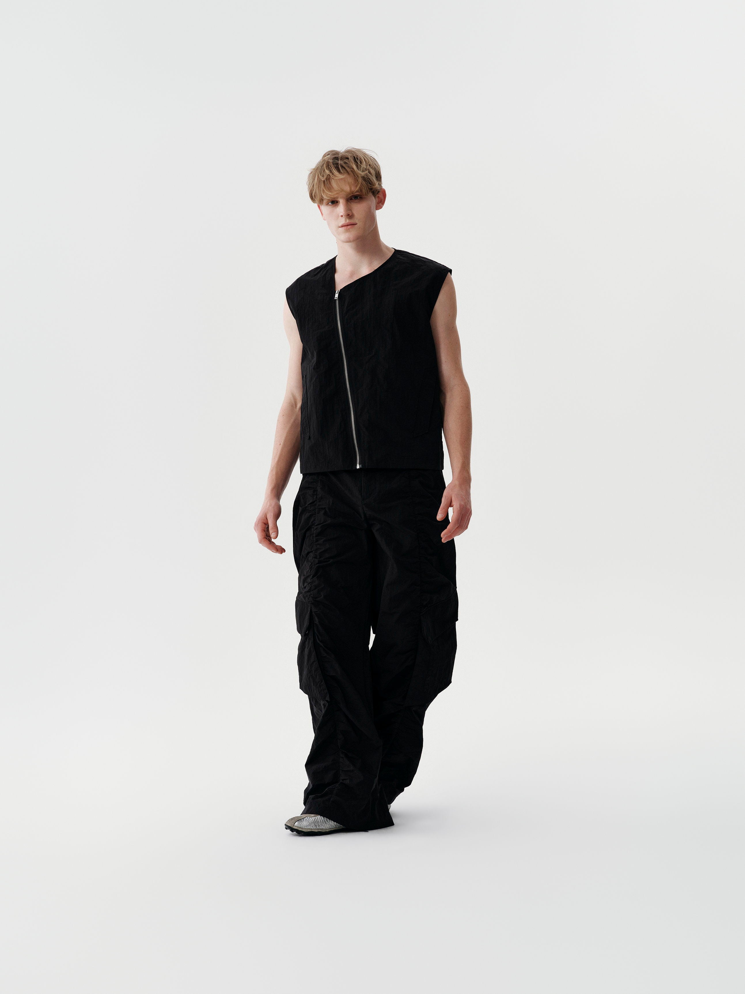 Tension Line Nylon Pants in Dusty Olive