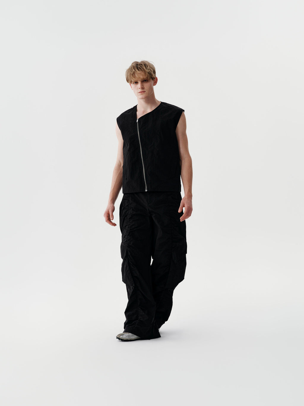 Tension Line Nylon Pants in Dusty Olive