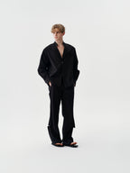 Side Opening Trousers in Black