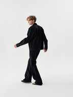 Side Opening Trousers in Black