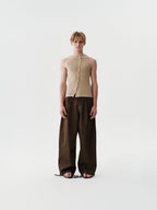 Shift Button Knit Vest in Gold