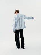 Cut Collar Shirt in White