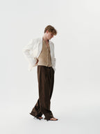 Shift Button Knit Vest in Black