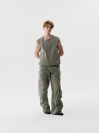 Tension Line Nylon Pants in Dusty Olive