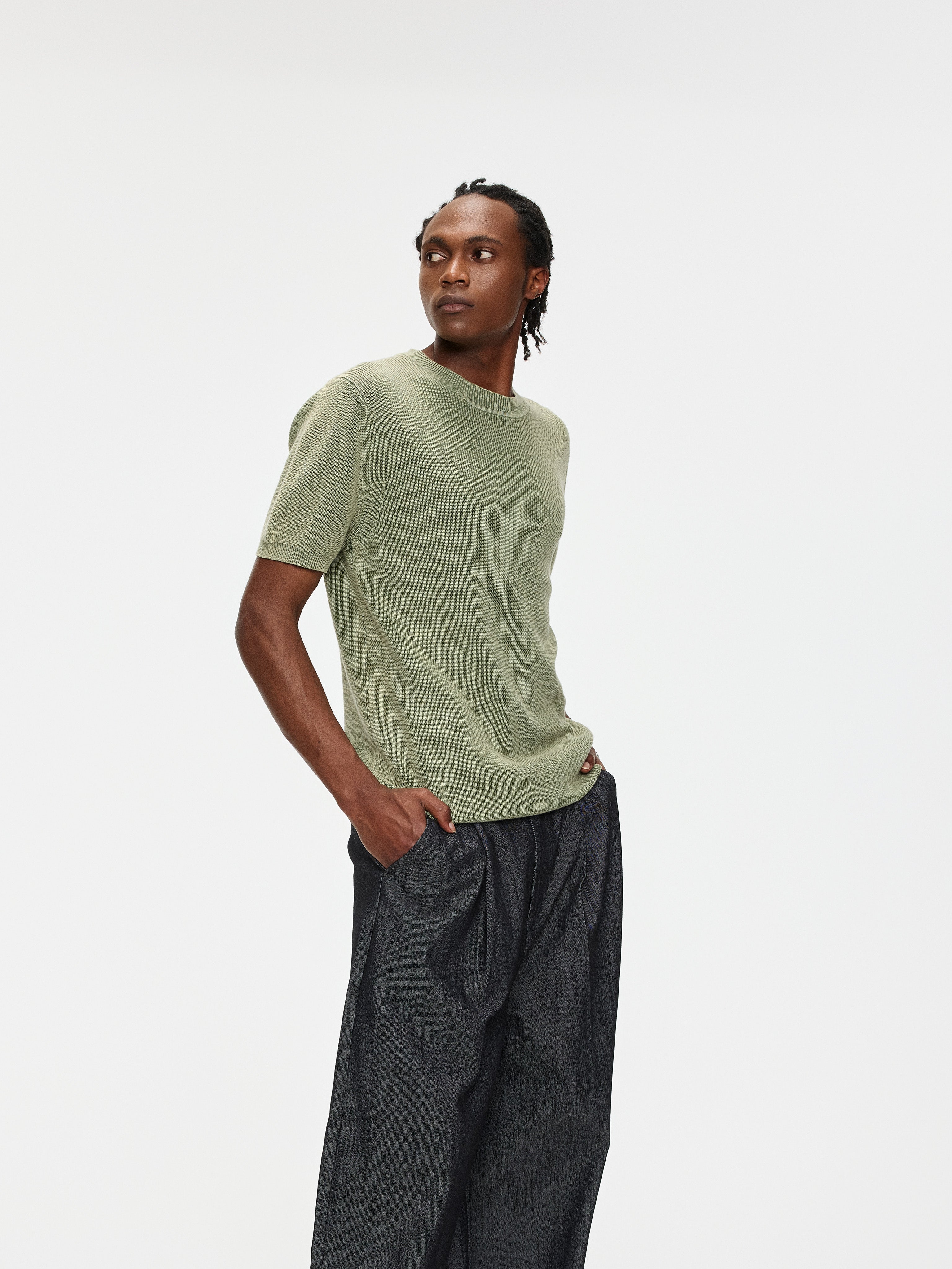 Gents Olive T Top - YHONE