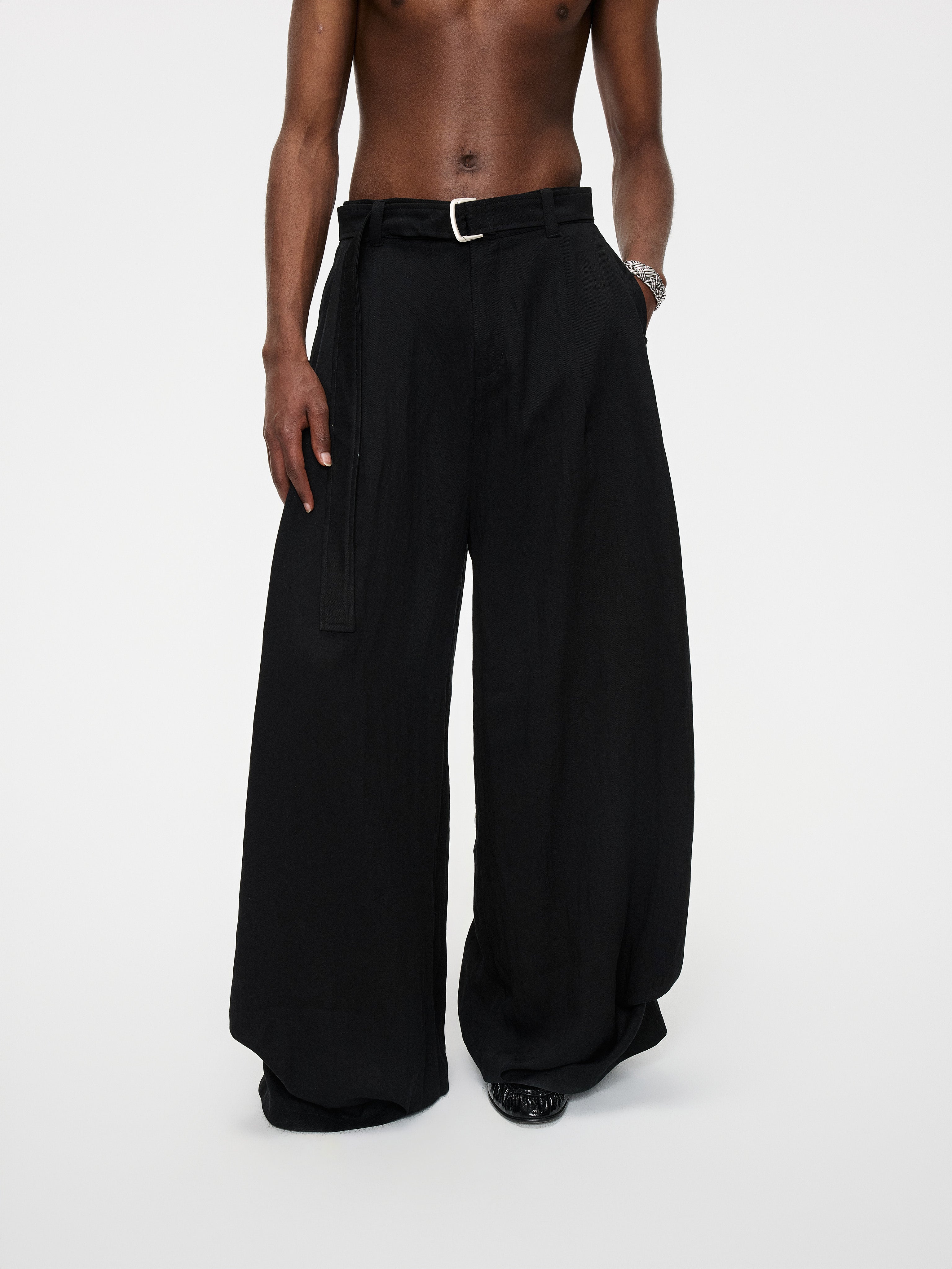 Draped Pleated Pants - YHONE