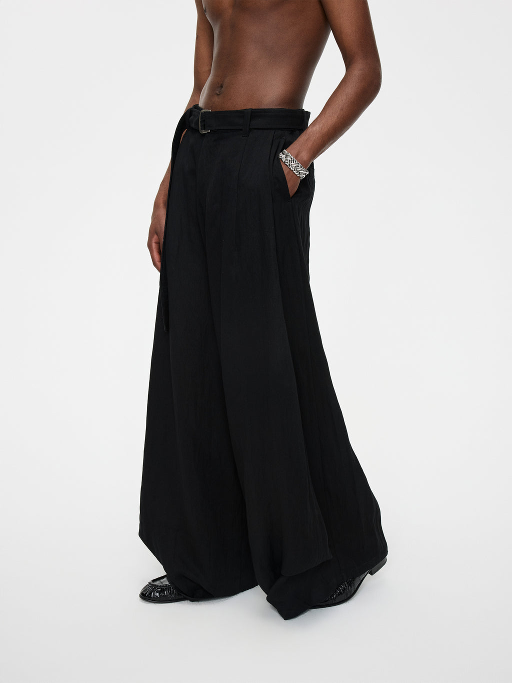 Draped Pleated Pants - YHONE