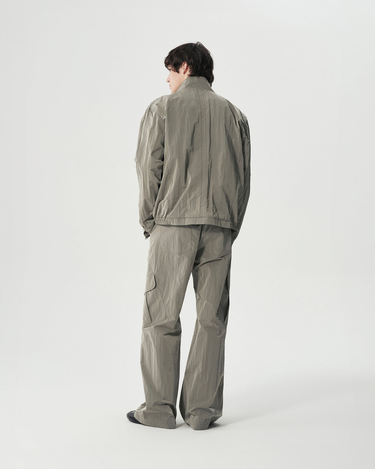 Crinkle Nylon Track Jacket