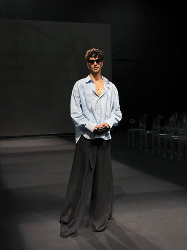 Draped Pleated Pants