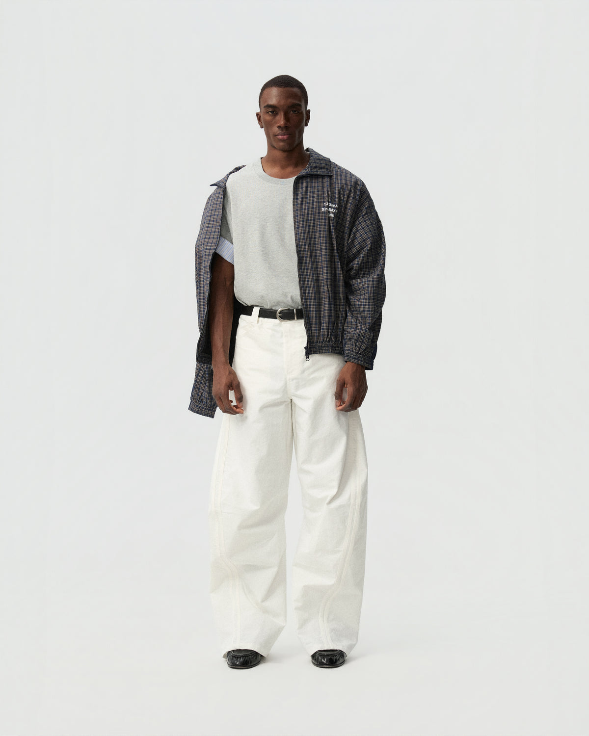Gray Canvas Tee — styling view