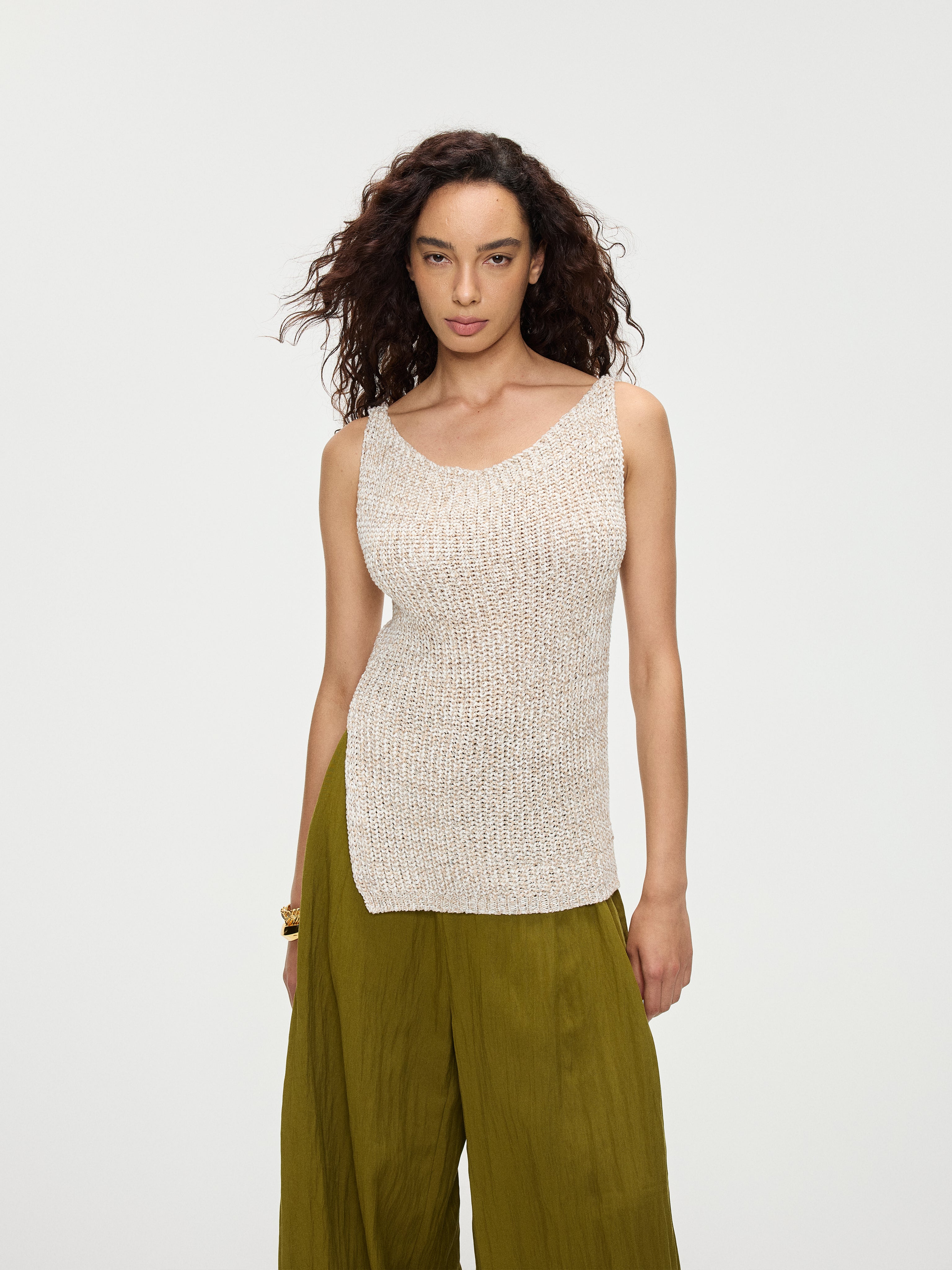 Neckline Sheer Top - YHONE