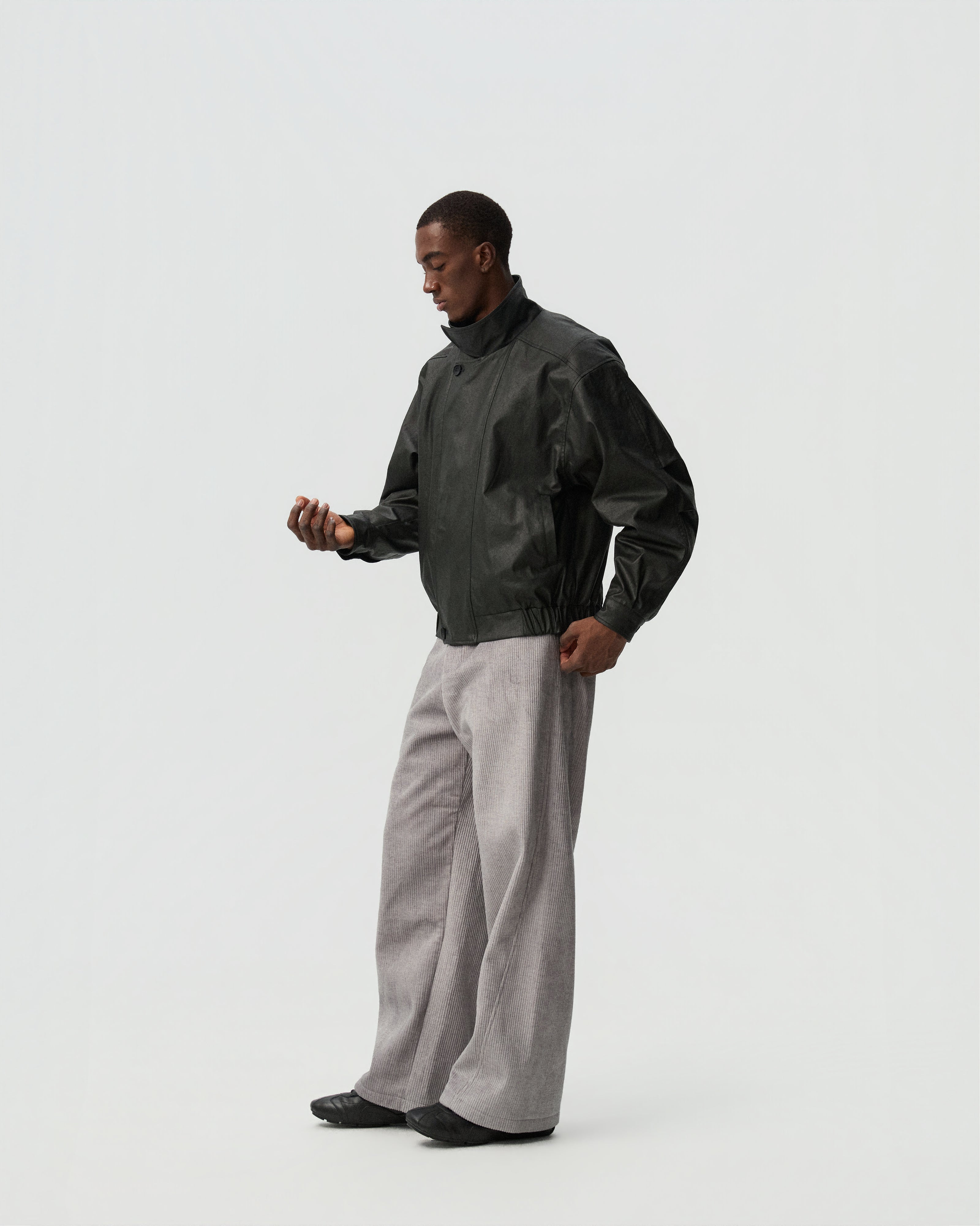 Yhone COATED CANVAS JACKET ブラック Coated Canvas Jacket — YHONE