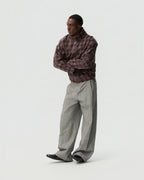 Composed High-neck Jacket - Grid — product view; model: Heider