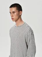 Shift Stripe Long Sleeve in BarePink