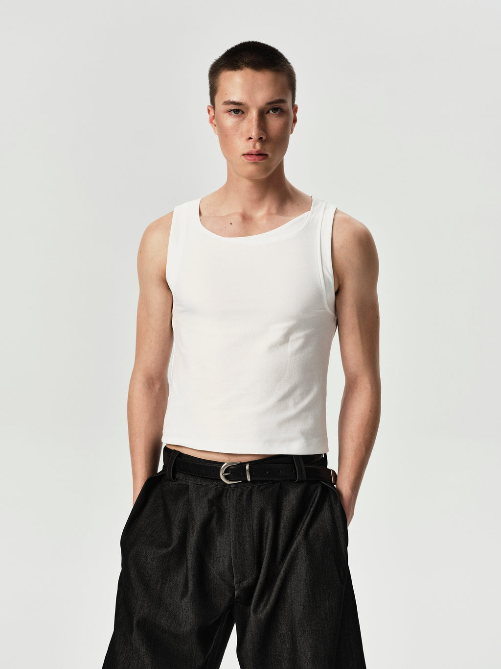 Layer Tank in White