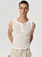 Henley Tank in White