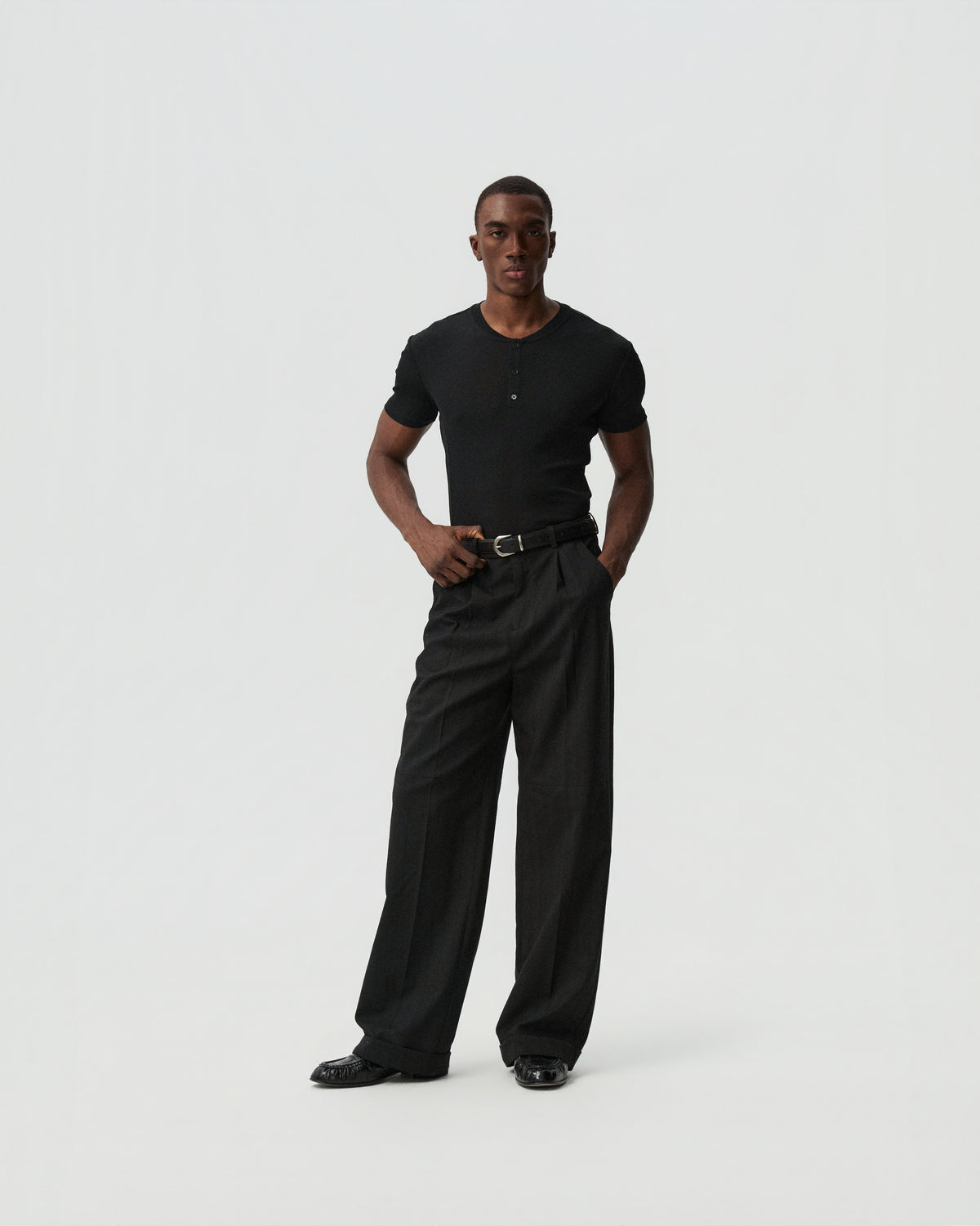 Essential Henley Top — styling view