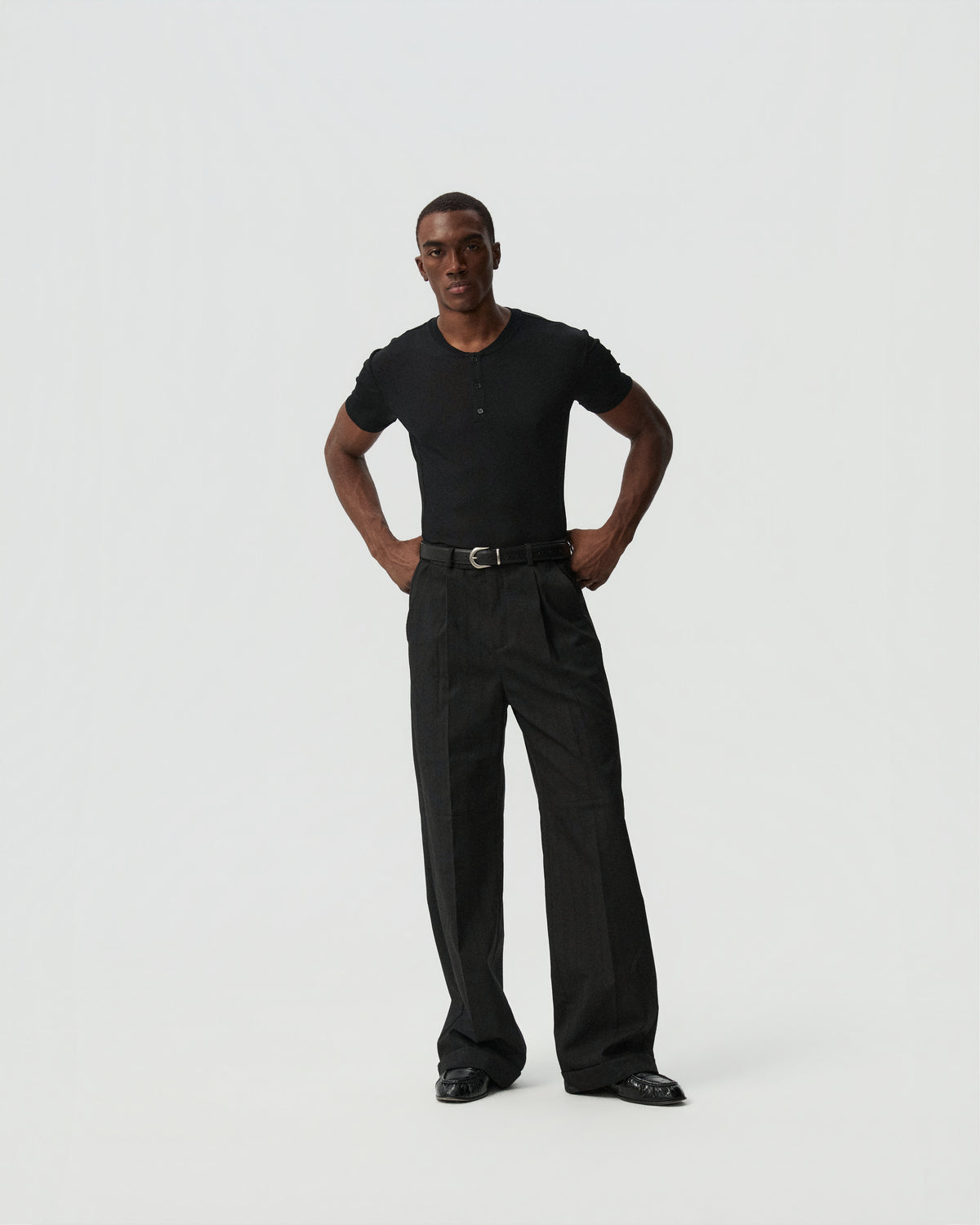 Essential Henley Top — styling view