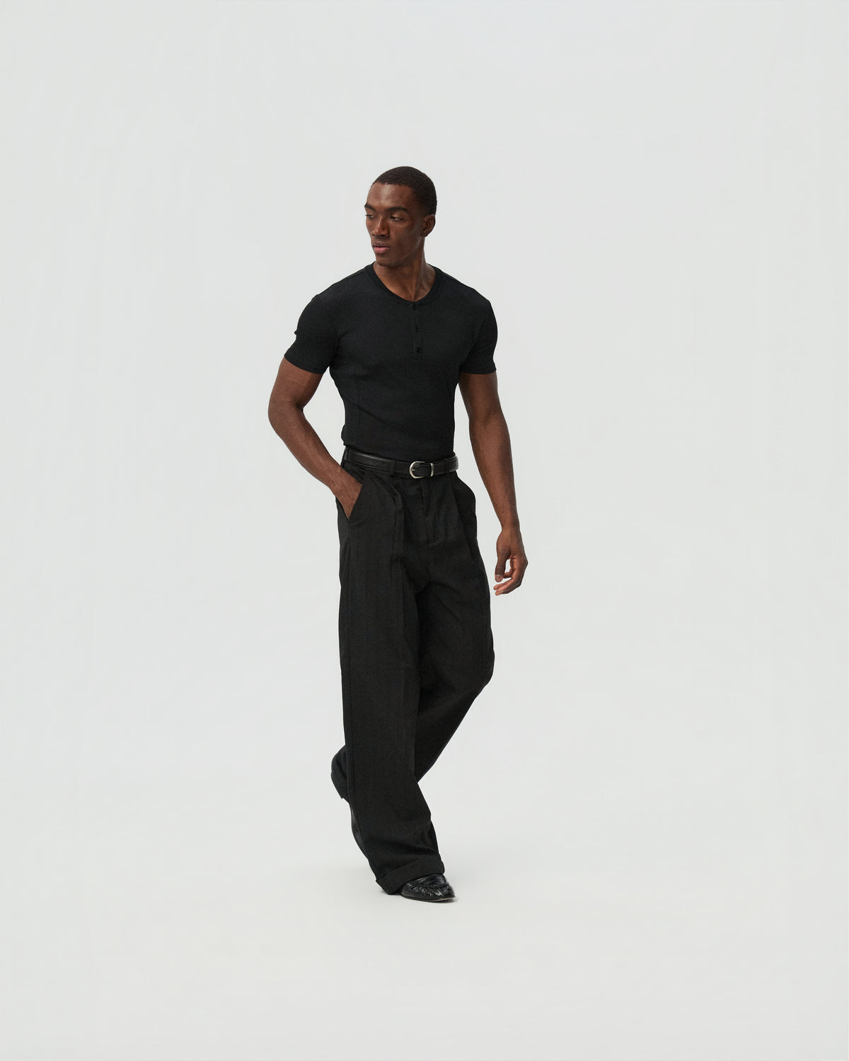 Essential Henley Top — styling view