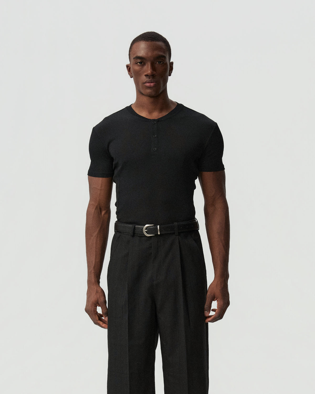 Essential Henley Top — product view; model: Heider