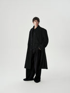 Funnel Neck Wool Coat
