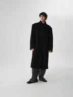 Funnel Neck Wool Coat