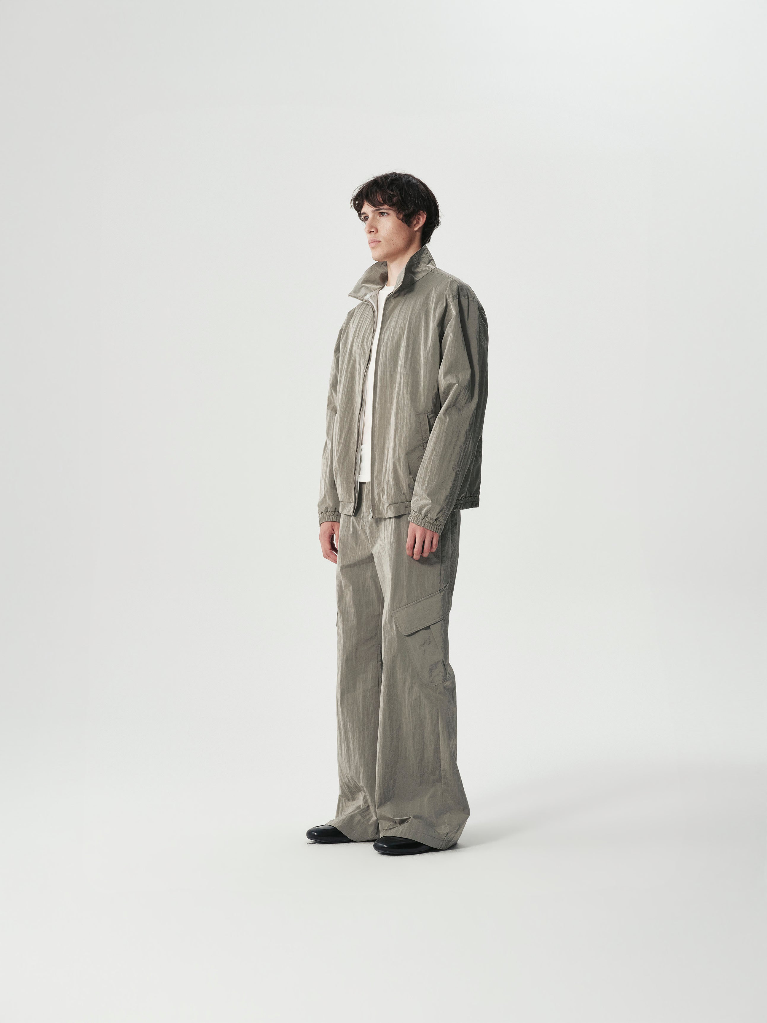 Crinkle Nylon Track Jacket