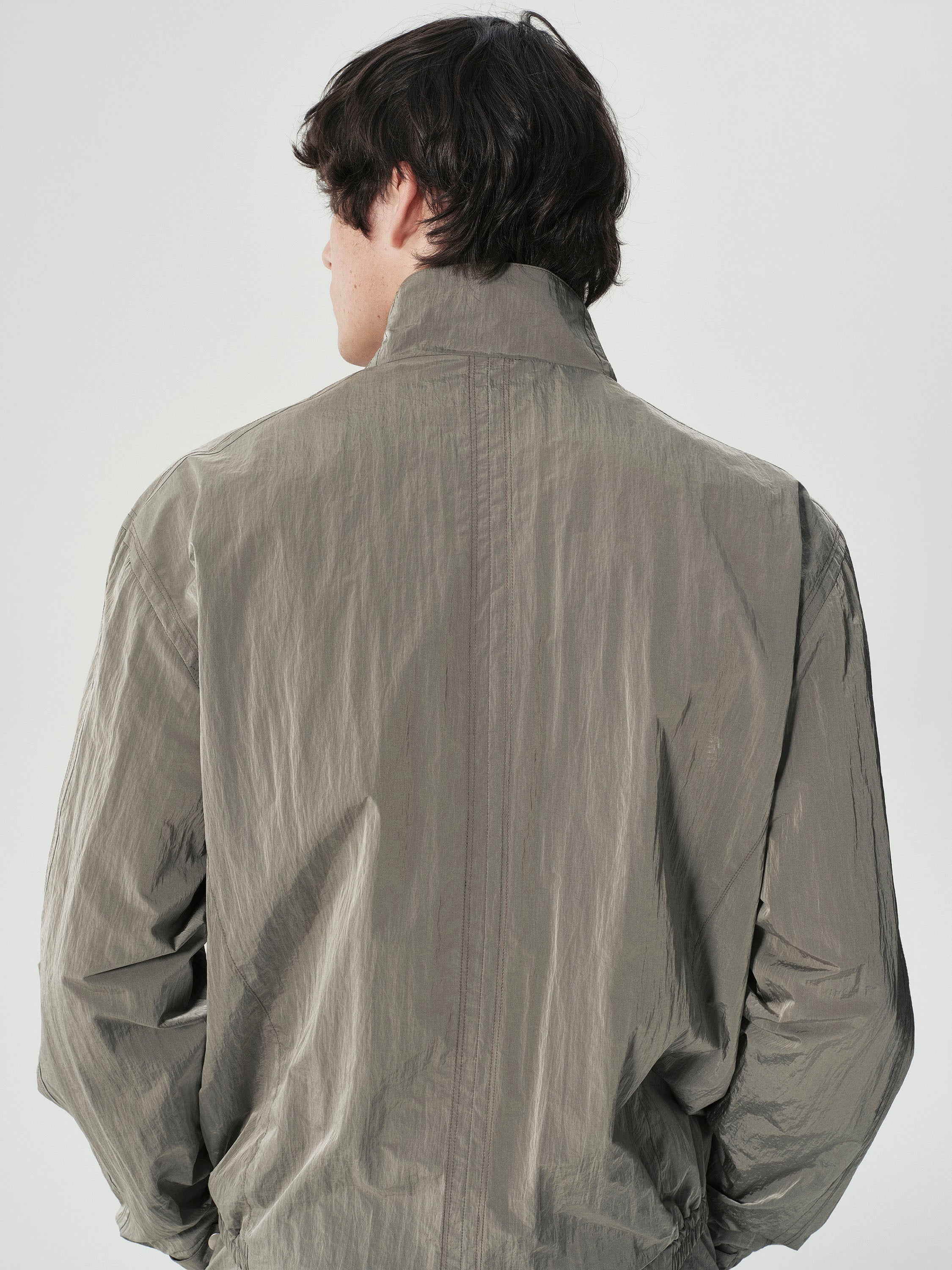Crinkle Nylon Track Jacket