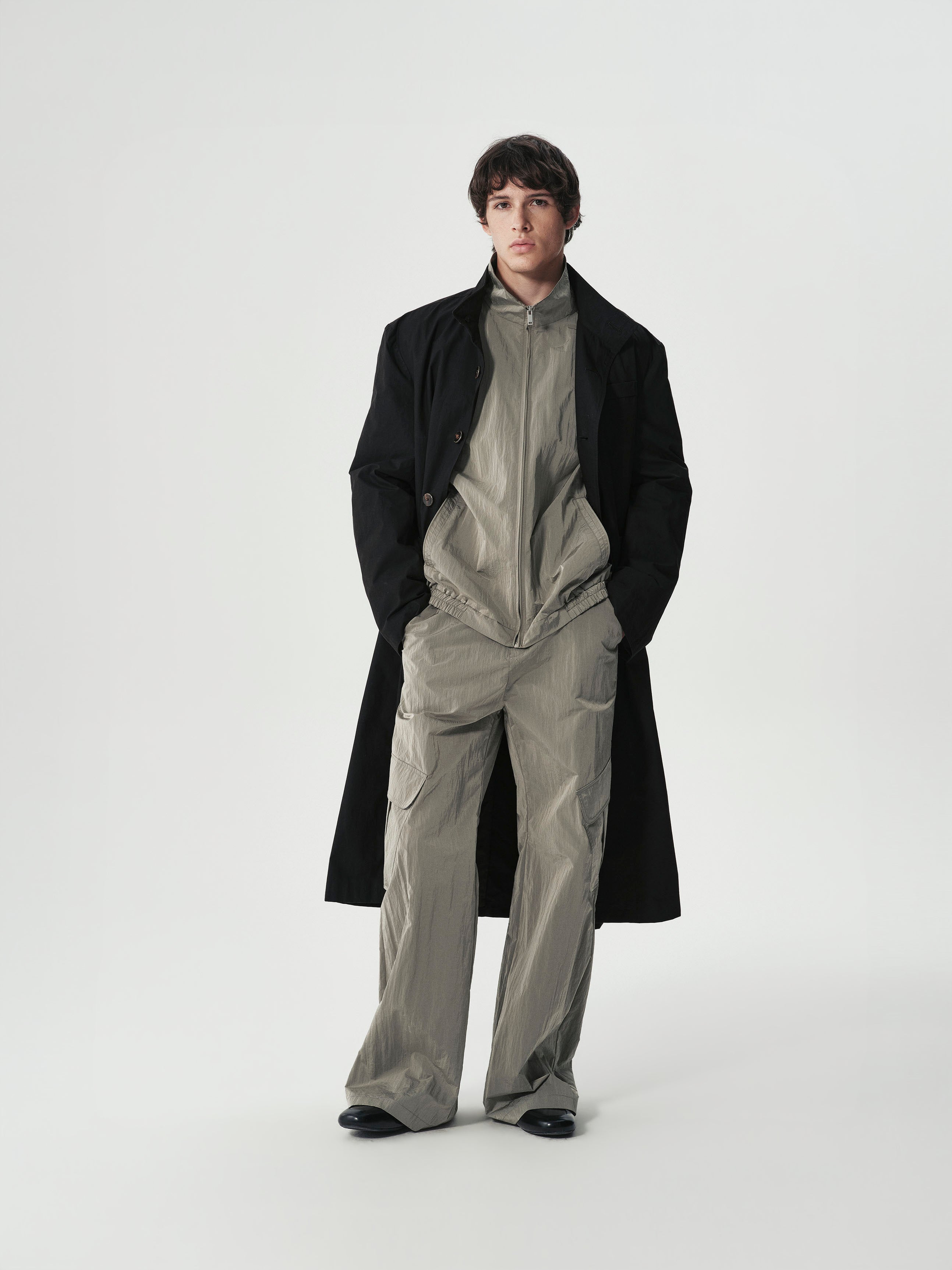 Crinkle Nylon Track Jacket