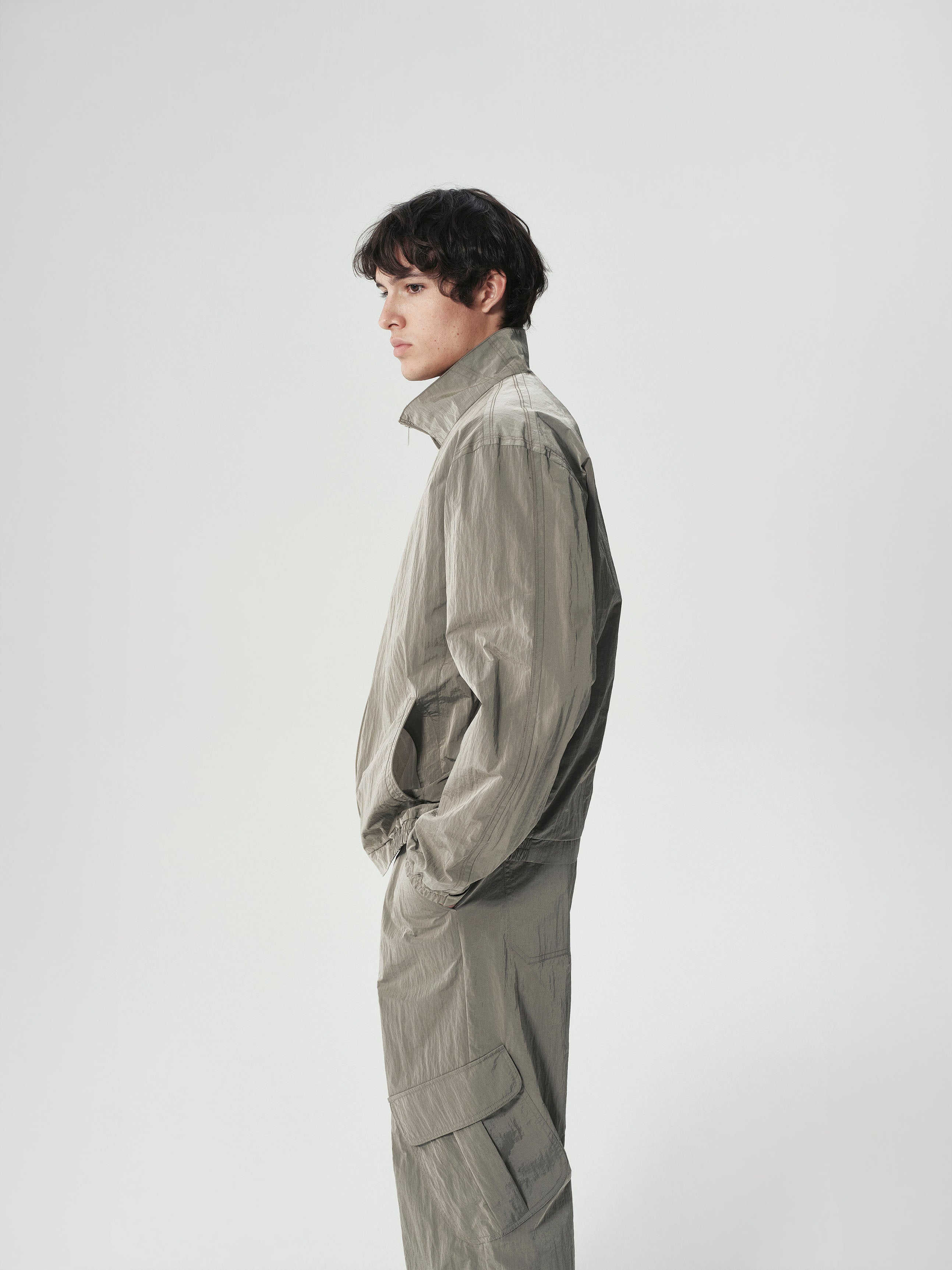 Crinkle Nylon Track Jacket, main view