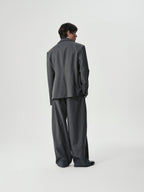 Two-Button Blazer in Dark Gray