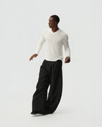 Overlap V-Neck Long-Sleeve — styling view