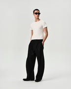 Angle Cropped Tee in White