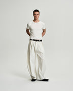 YHONE Bold Pants – Slub in White