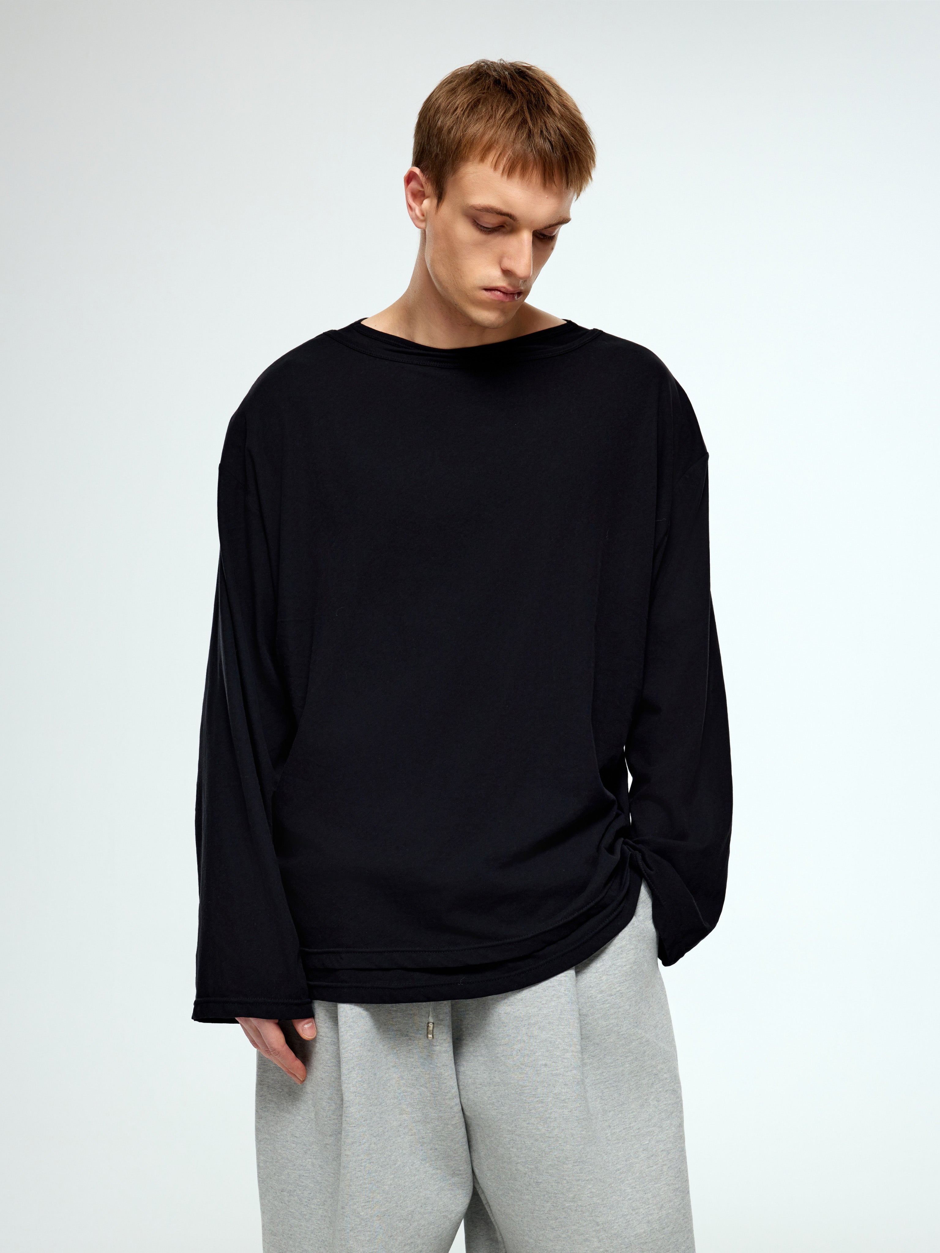 Double Layer Sleeve Top - YHONE