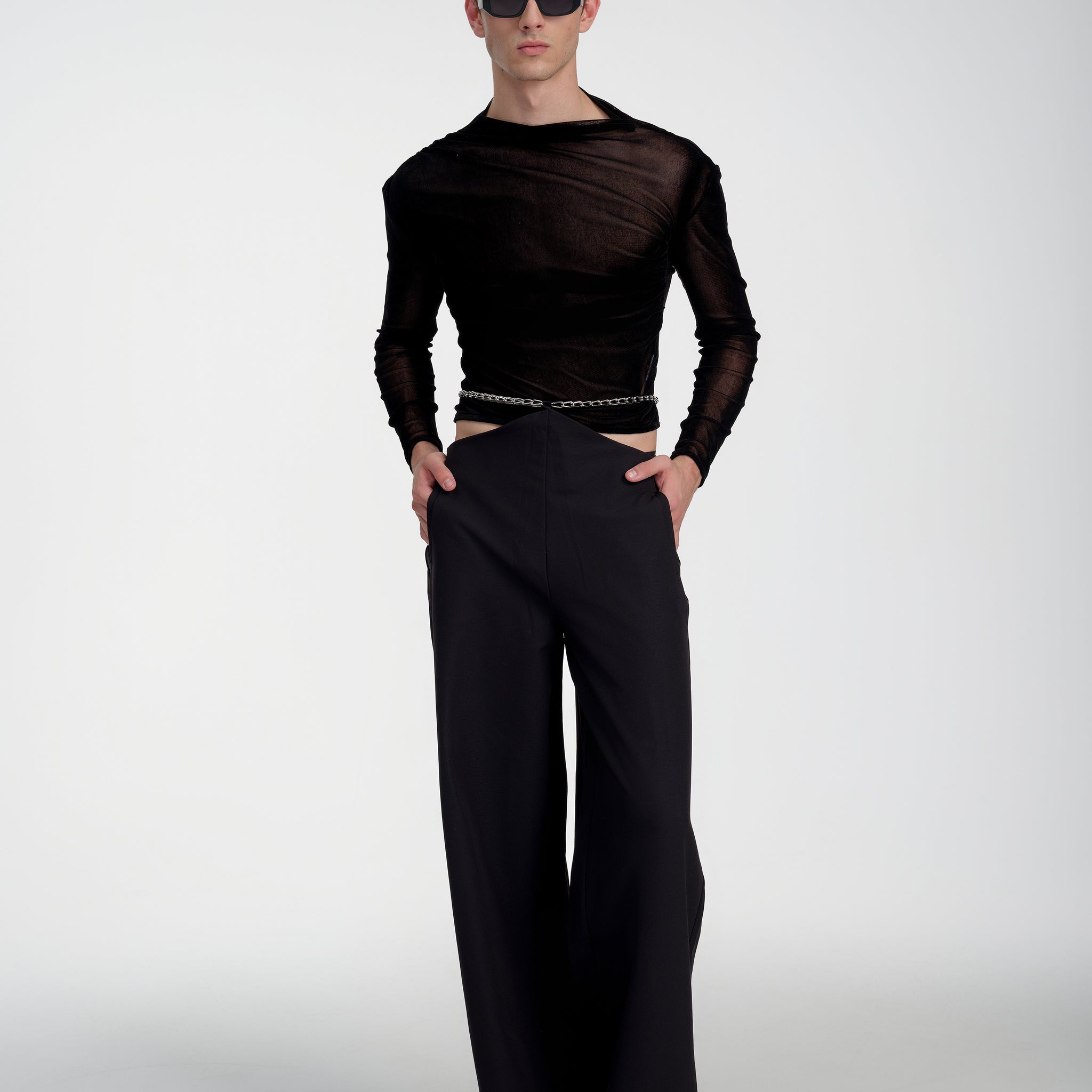 Eclipse Chain Drape Trousers