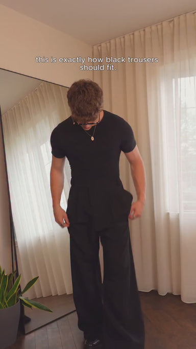 Draped Pleated Pants