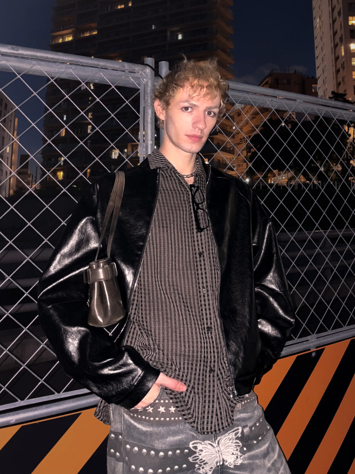 Vegan Leather Blouson worn by @yannrosandre